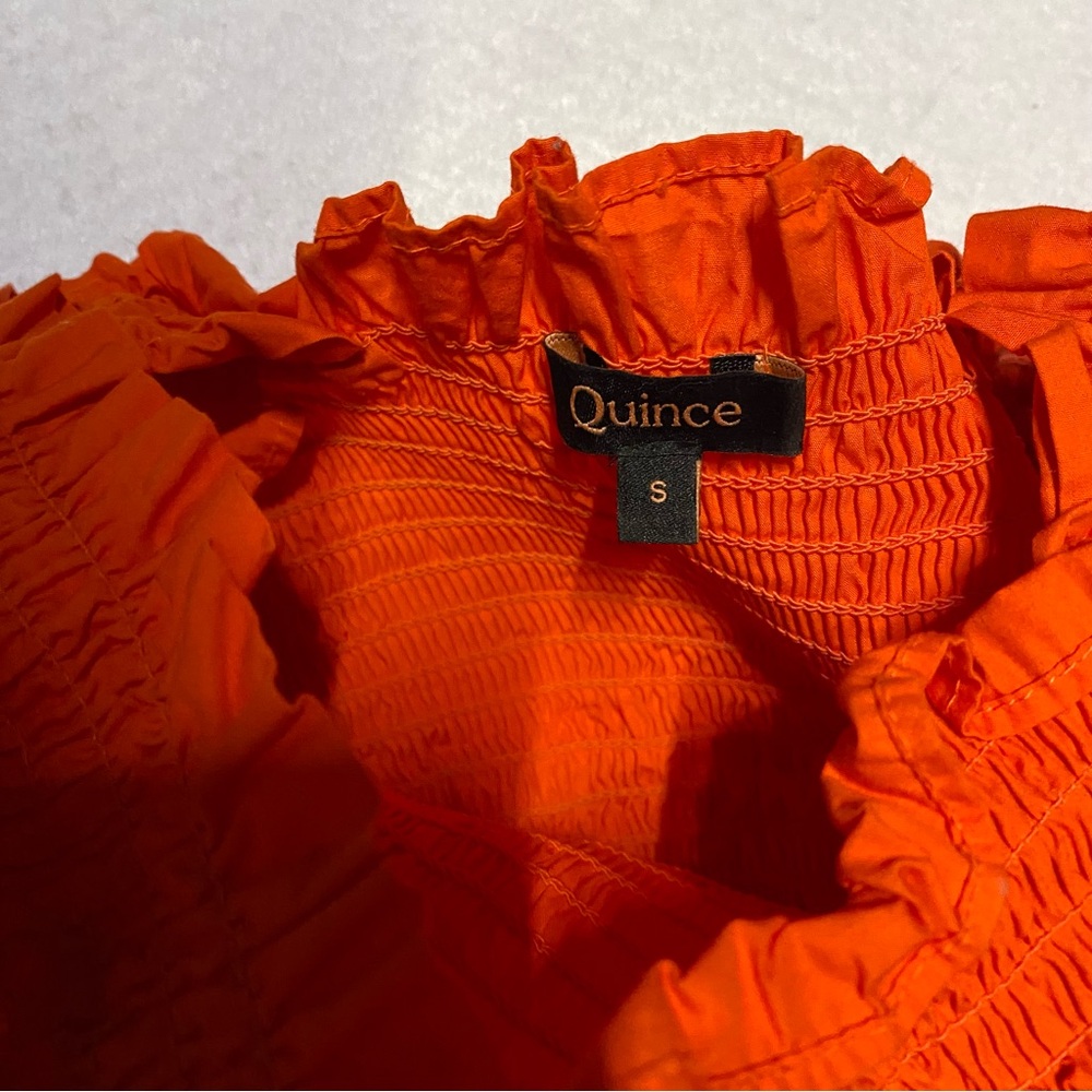 Quince Orange Ruffle Strap Maxi Dress - Picture 4 of 9